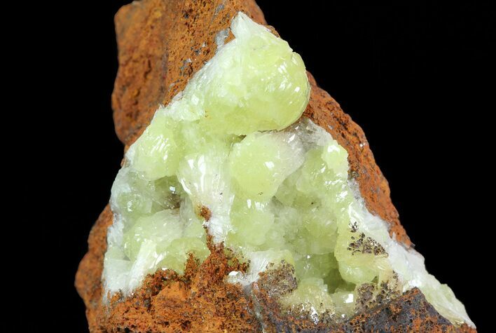 Gemmy, Yellow-Green Adamite Crystals - Durango, Mexico #65295